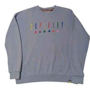 Superdry Women's Jumper US6 /UK10 Purple Lilac Cotton‎ Blend Sweatshirt Pullover